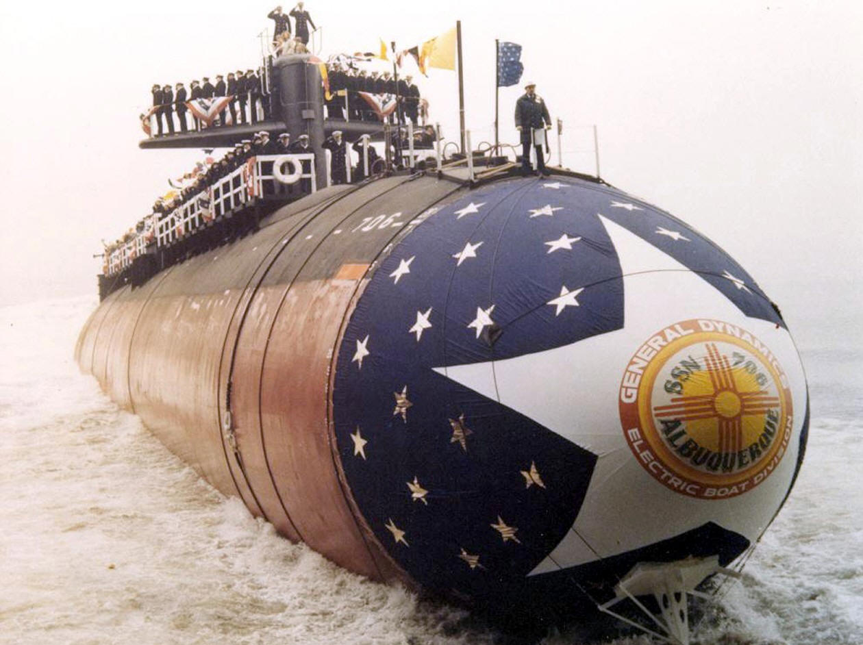 ssn-706 uss albuquerque launching ceremony march 1982