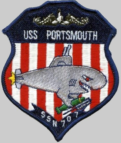 ssn-707 uss portsmouth patch insignia crest