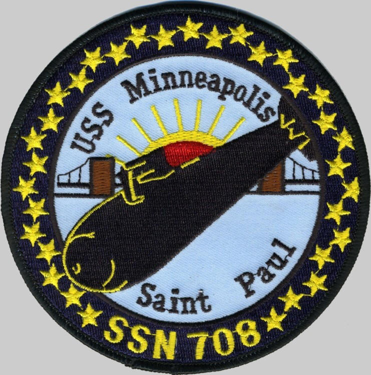 ssn-708 uss minneapolis saint paul patch insignia crest
