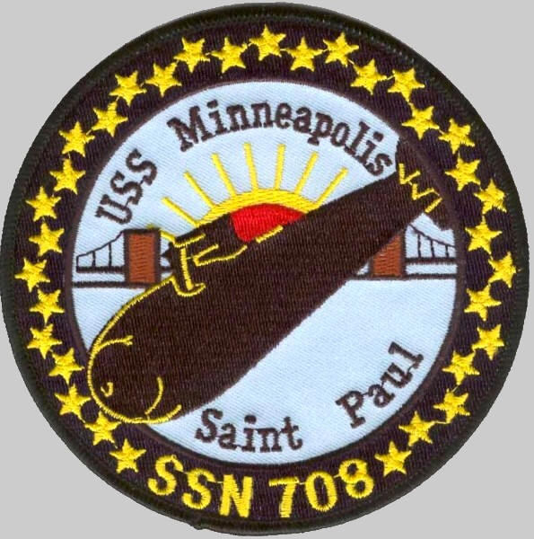 ssn-708 uss minneapolis saint paul patch insignia