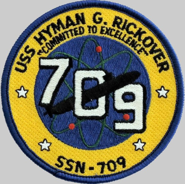 uss hyman g. rickover ssn-709 patch insignia us navy