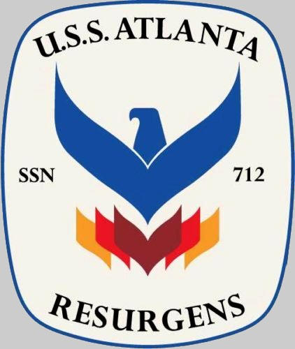 ssn-712 uss atlanta insignia crest patch badge los angeles class attack submarine us navy
