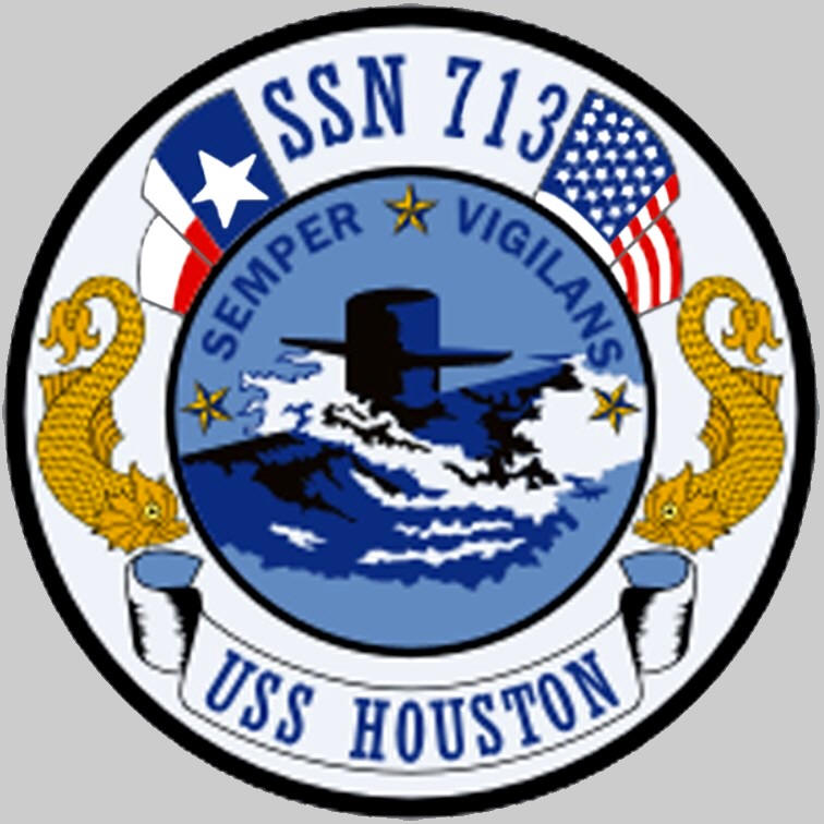 ssn-713 uss houston insignia crest patch badge los angeles class attack submarine us navy