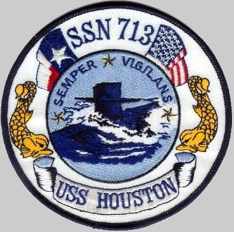 ssn-713 uss houston patch los angeles class attack submarine us navy