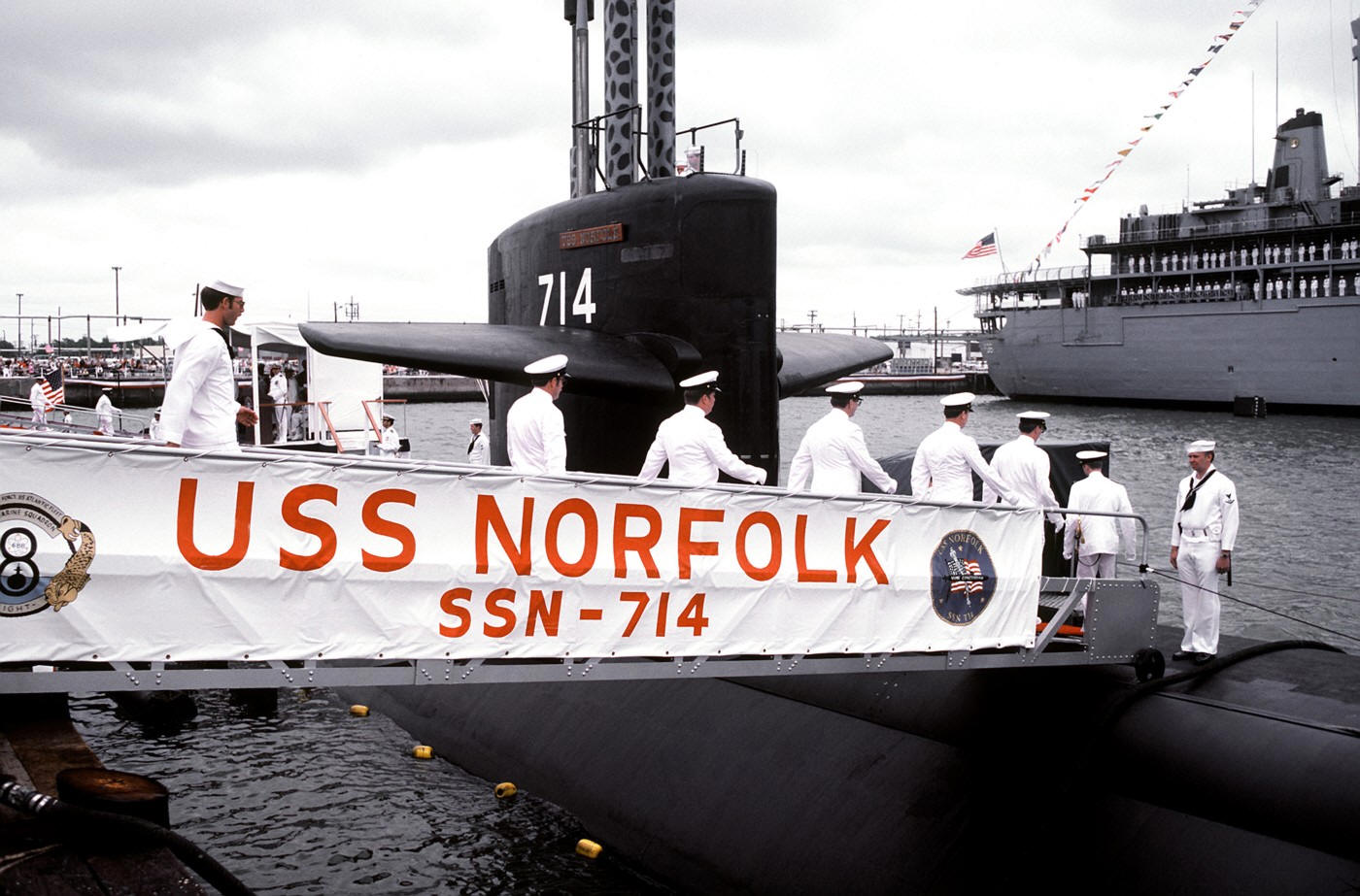 ssn-714 uss norfolk commissioning ceremony may 1983