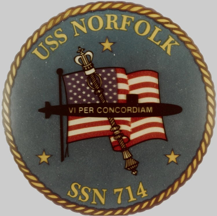 ssn-714 uss norfolk insignia crest us navy