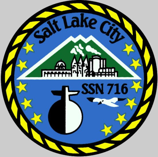 ssn-716 uss salt lake city insignia crest patch badge los angeles class attack submarine us navy