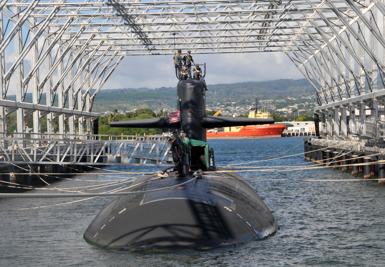 ssn-717 uss olympia submarine magnetic silencing facility pearl harbor hawaii