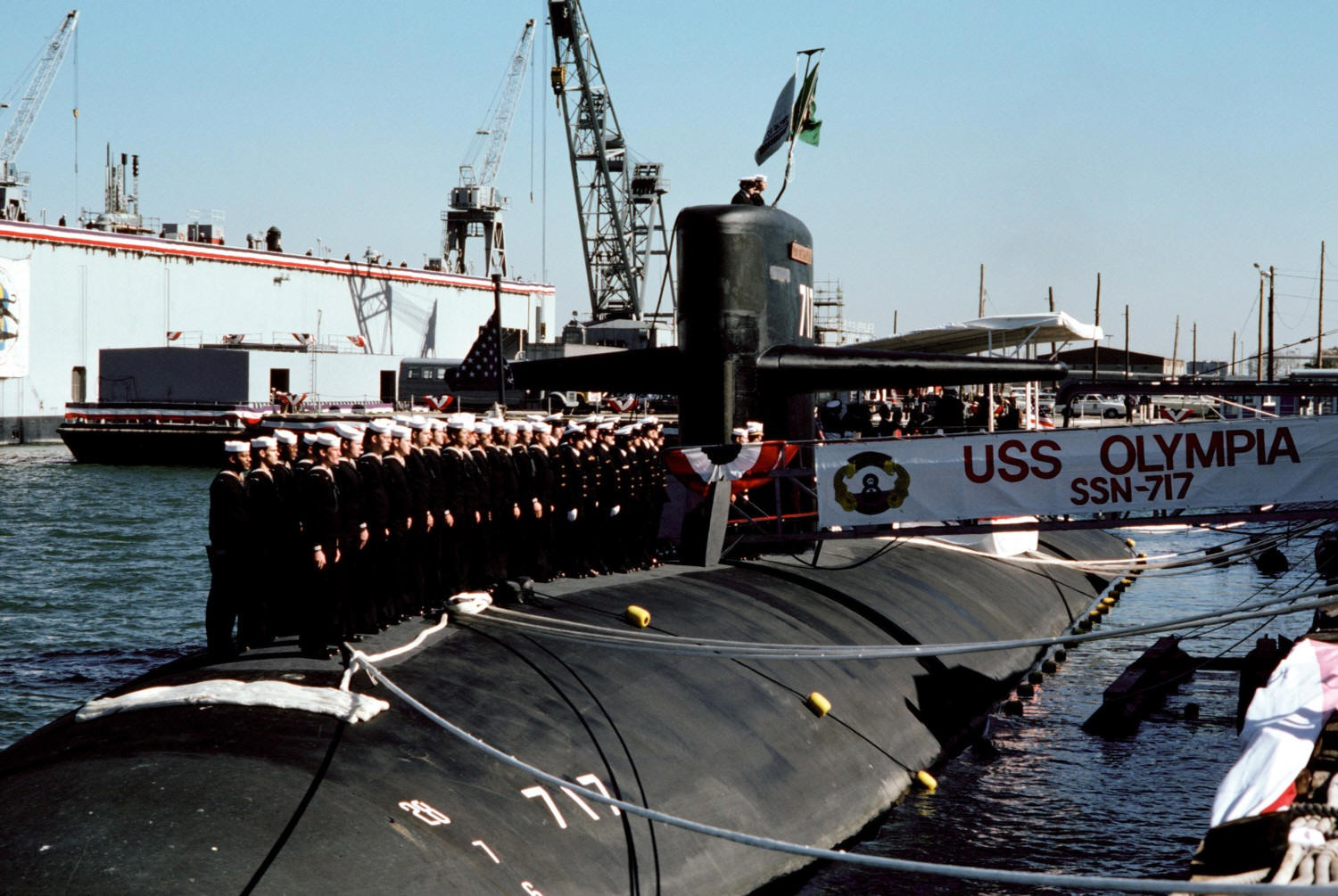 ssn-717 uss olympia commissioning ceremony november 1984