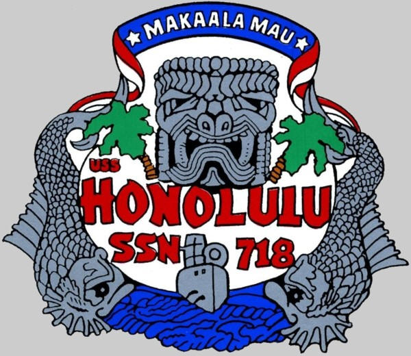 ssn-718 uss honolulu insignia crest