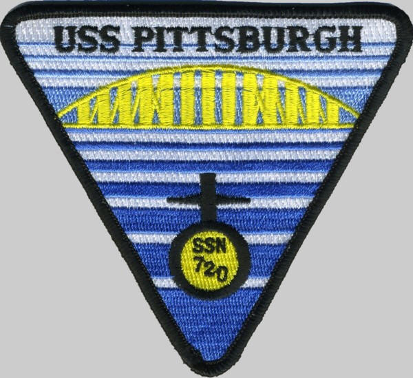 ssn-720 uss pittsburgh insignia crest patch badge los angeles class attack submarine us navy