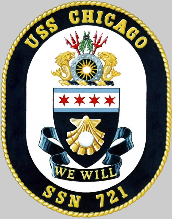 ssn-721 uss chicago insignia crest us navy