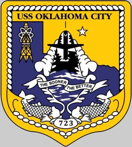 ssn-723 uss oklahoma city insignia crest