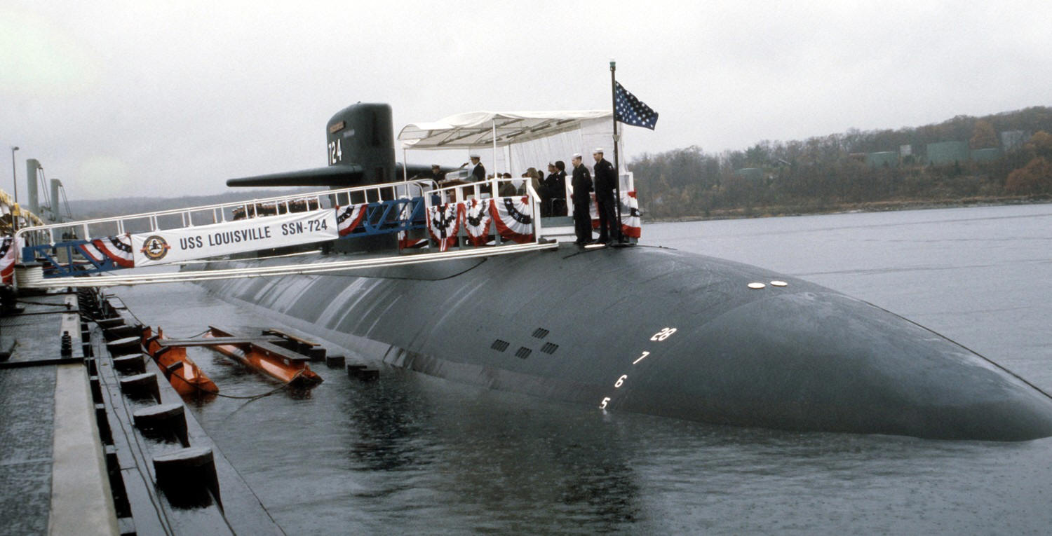 ssn-724 uss louisville commissioning ceremony november 1986