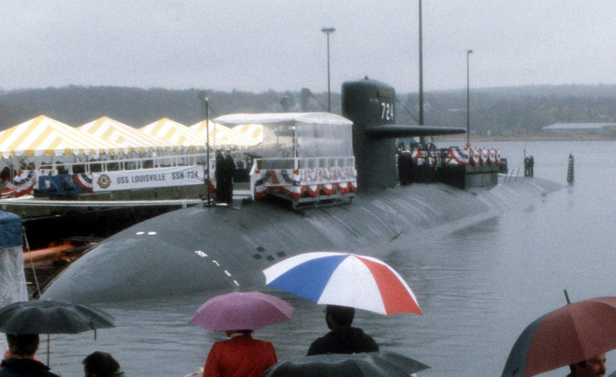 ssn-724 uss louisville commissioning 1986
