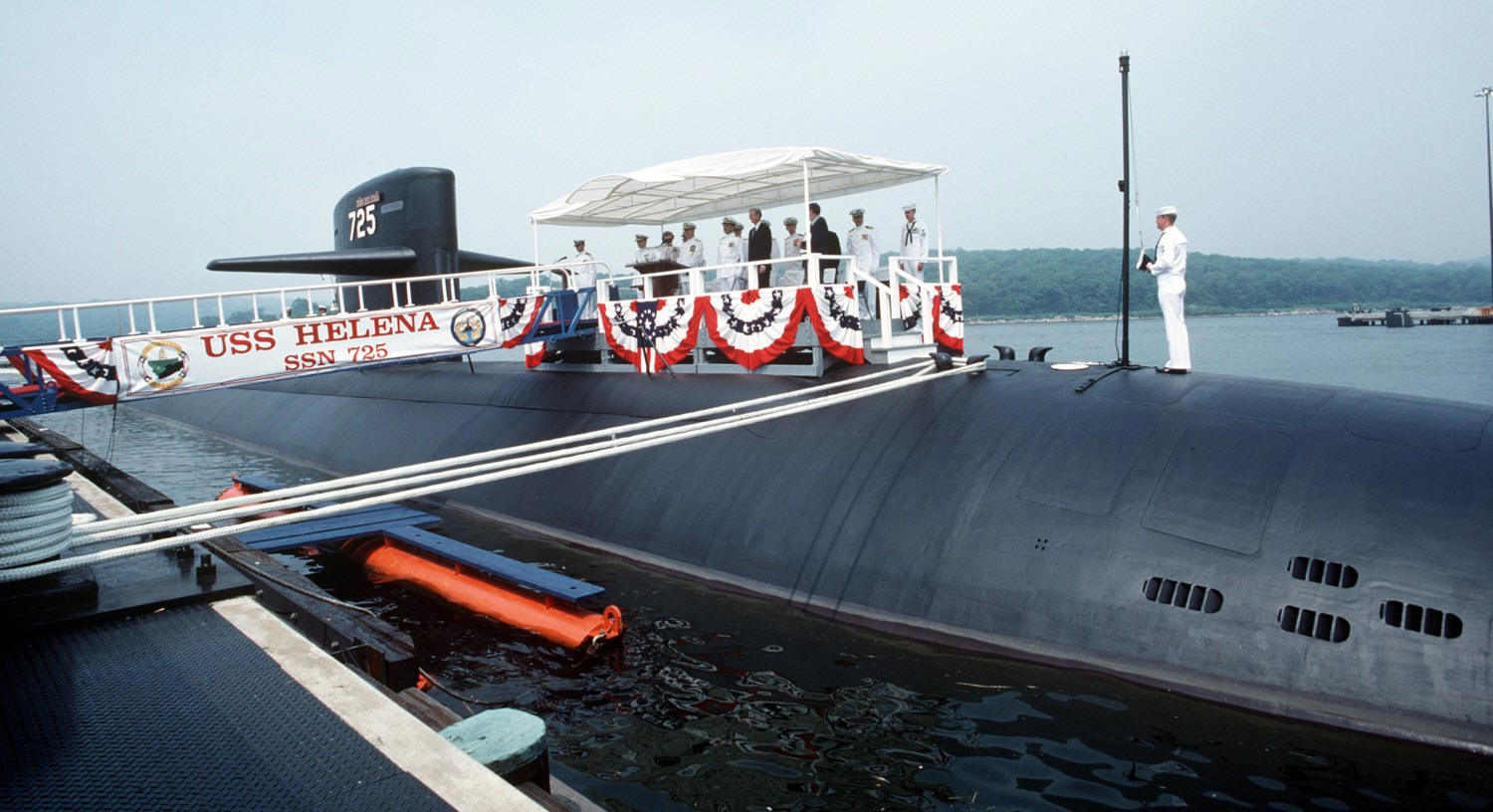 ssn-725 uss helena commissioning ceremony july 1987