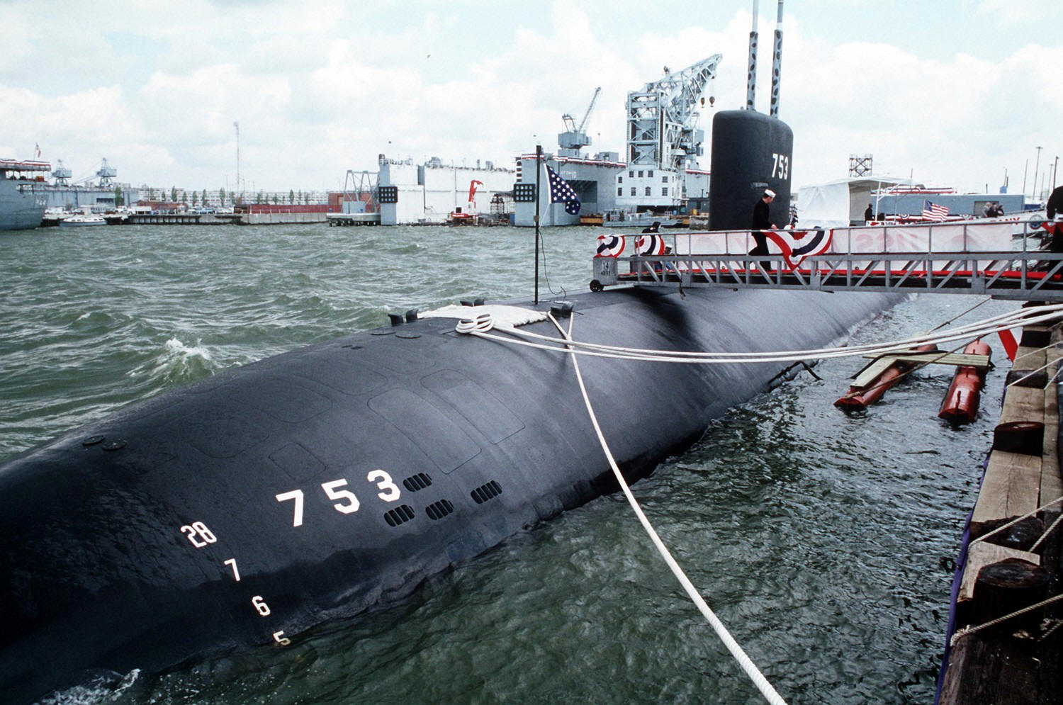 ssn-753 uss albany commissioning 1990