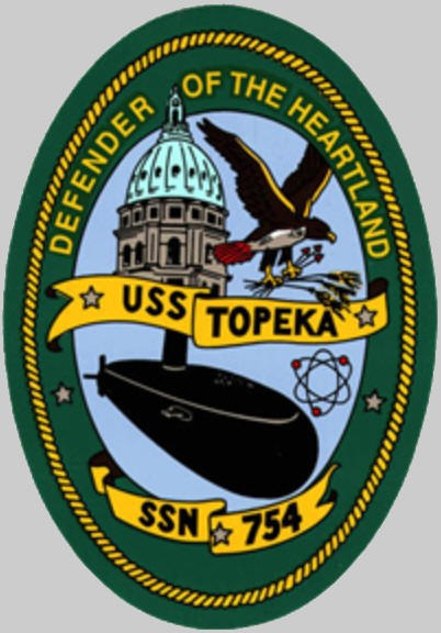 ssn-754 uss topeka insignia crest patch