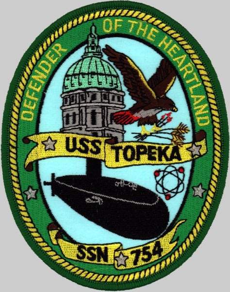 uss topeka ssn-754 patch insignia crest attack submarine