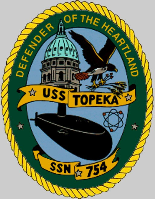 ssn-754 uss topeka insignia crest patch badge los angeles class attack submarine us navy