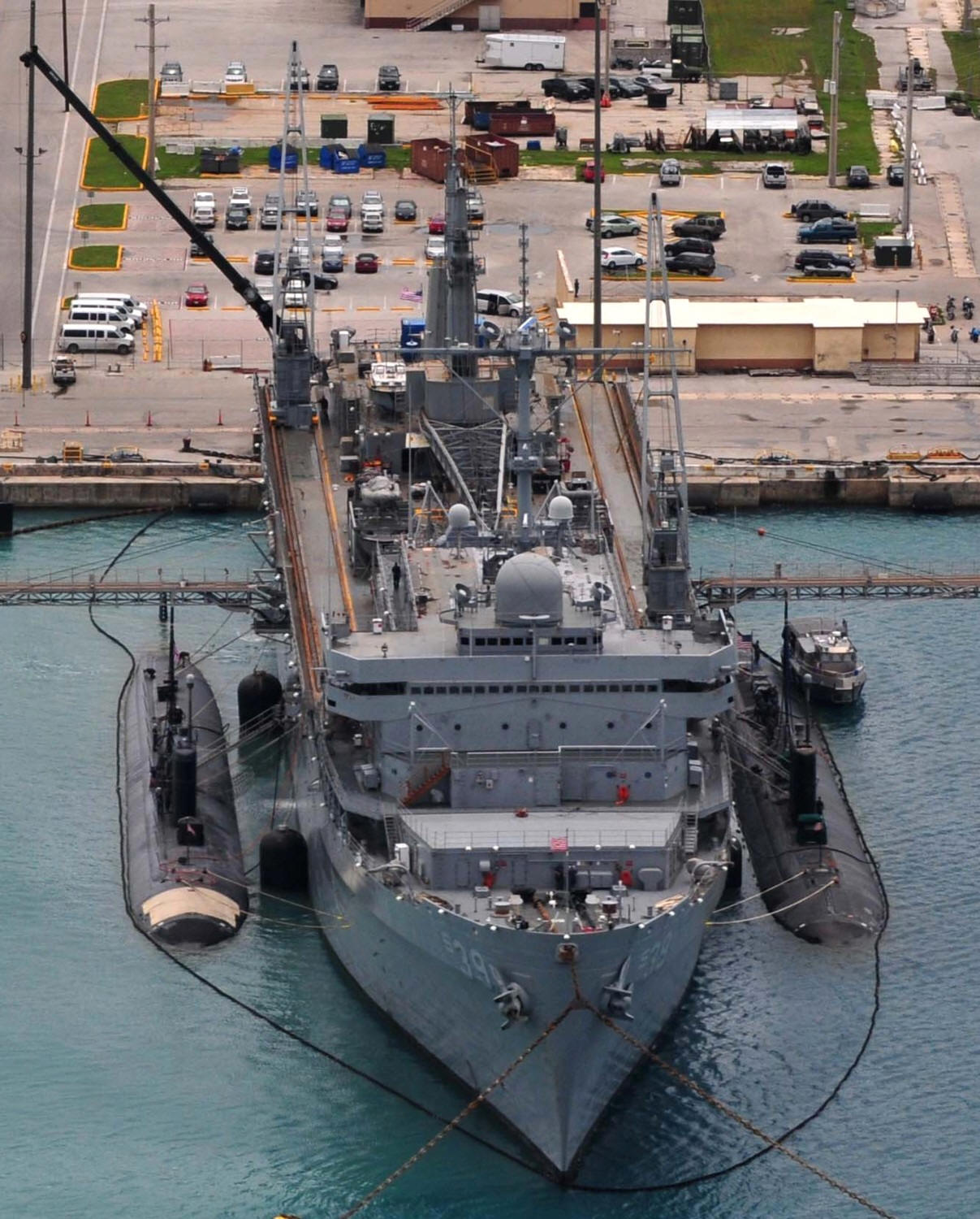ssn-754 uss tucson uss emory s. land as-39 polaris point guam