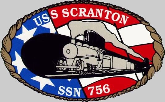 ssn-756 uss scranton insignia crest patch badge los angeles class attack submarine us navy