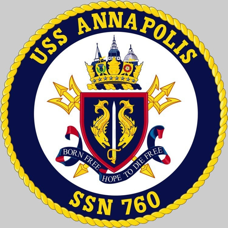 ssn-760 uss annapolis insignia crest patch badge los angeles class attack submarine us navy