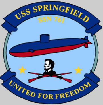 ssn-761 uss springfield insignia crest patch badge los angeles class attack submarine us navy