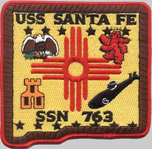 ssn-763 uss santa fe patch insignia crest attack submarine us navy