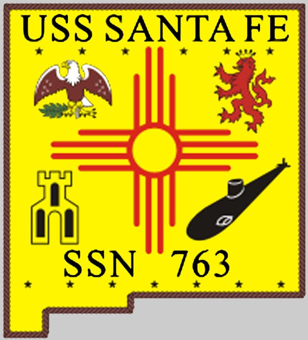 ssn-763 uss santa fe insignia crest patch badge los angeles class attack submarine us navy