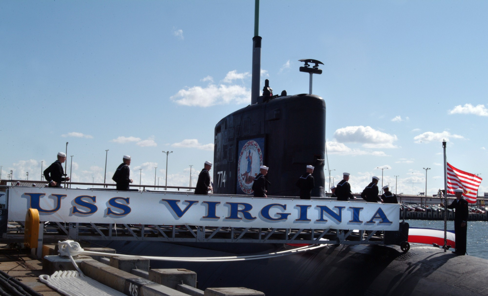 ssn-774 uss virginia attack submarine navy 2004 30 commissioning ceremony