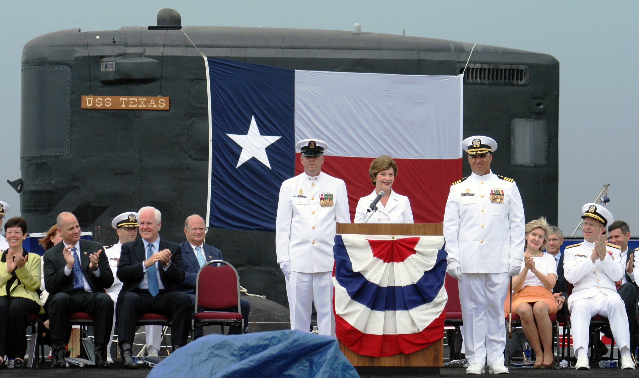 ssn-775 uss texas virginia class attack submarine navy 2006 36 commissioning ceremony laura bush