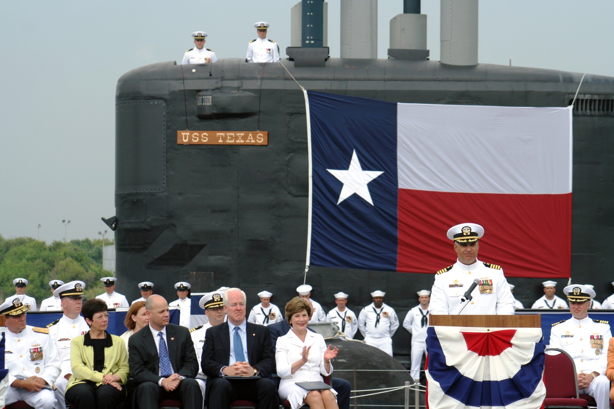 ssn-775 uss texas virginia class attack submarine navy 2006 37 commissioning galveston texas