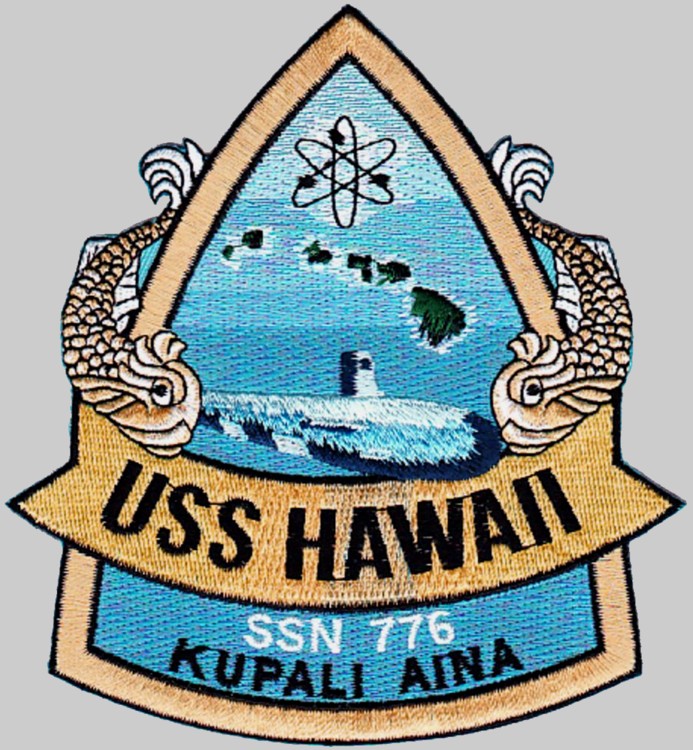 ssn-776 uss hawaii patch crest insignia virginia class attack submarine us navy 02