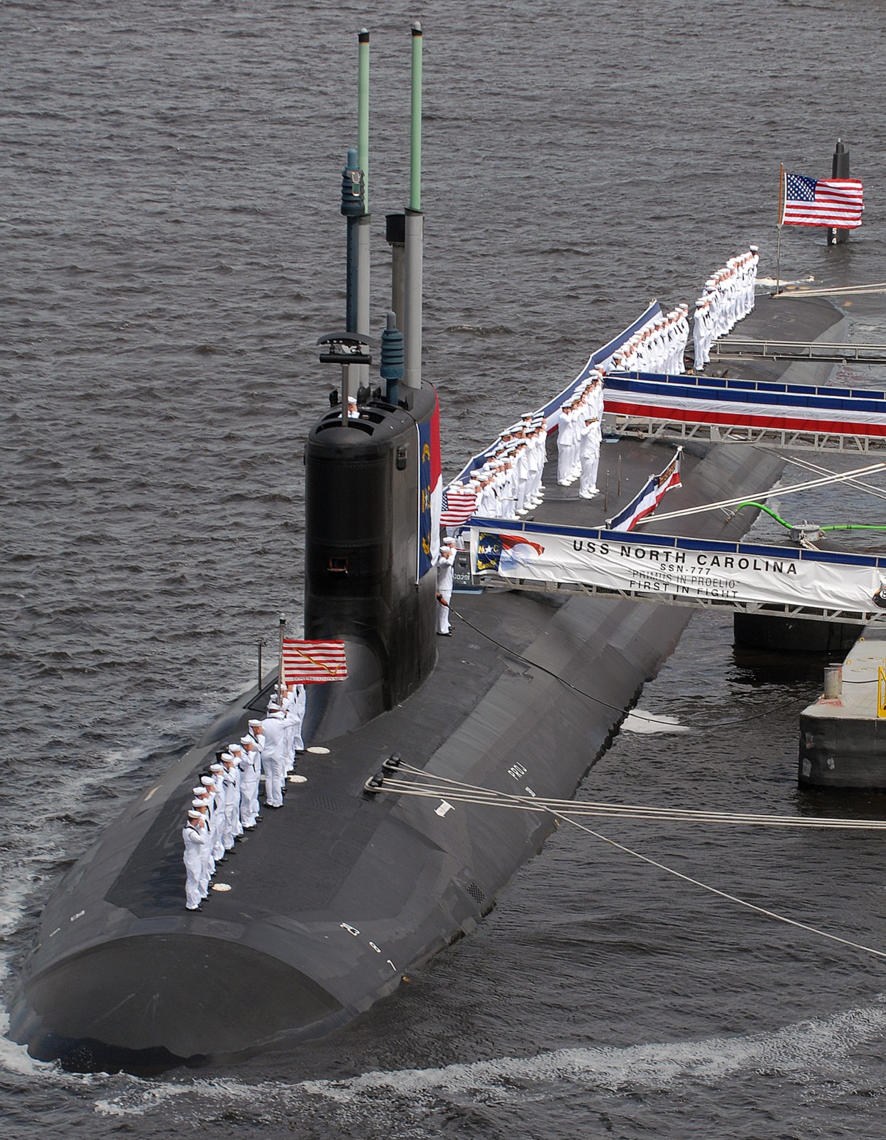 ssn-777 uss north carolina virginia class attack submarine us navy 2008 25 commissioning ceremony wilmington