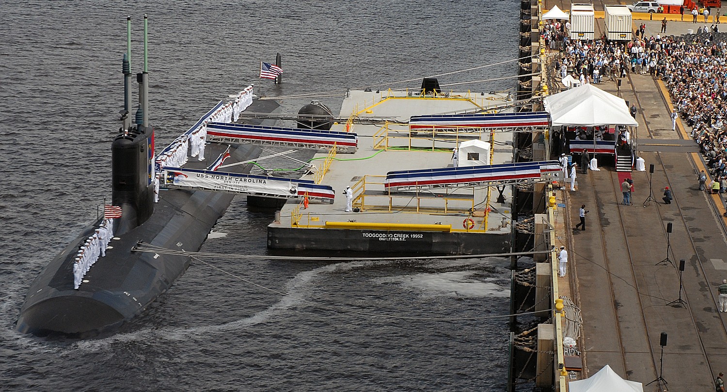 ssn-777 uss north carolina virginia class attack submarine us navy 2008 26 commissioning wilmington