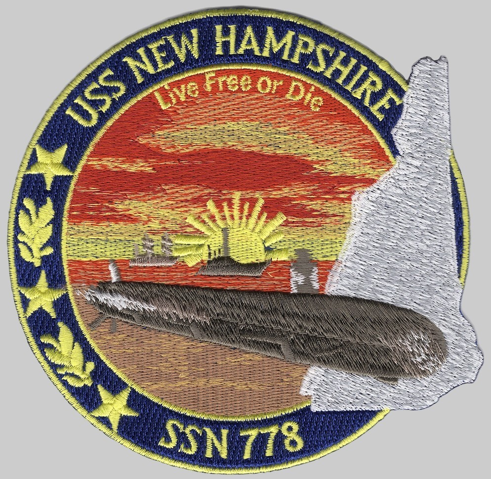 ssn-778 uss new hampshire insignia crest patch badge virginia class attack submarine us navy 02pa