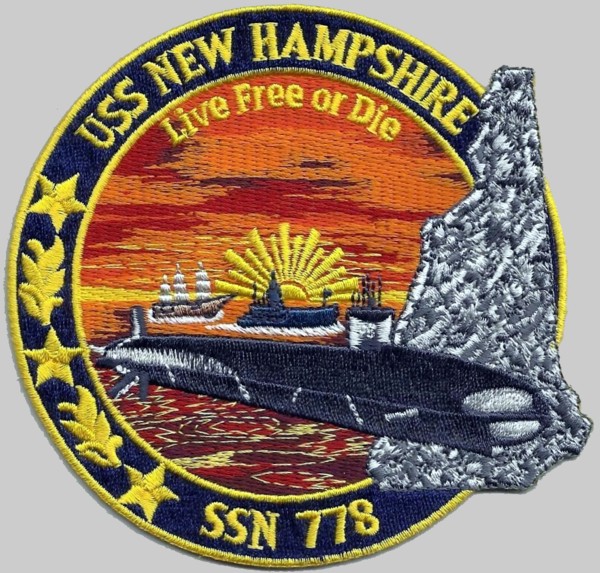 ssn-778 uss new hampshire insignia crest patch badge virginia class attack submarine us navy 03pa