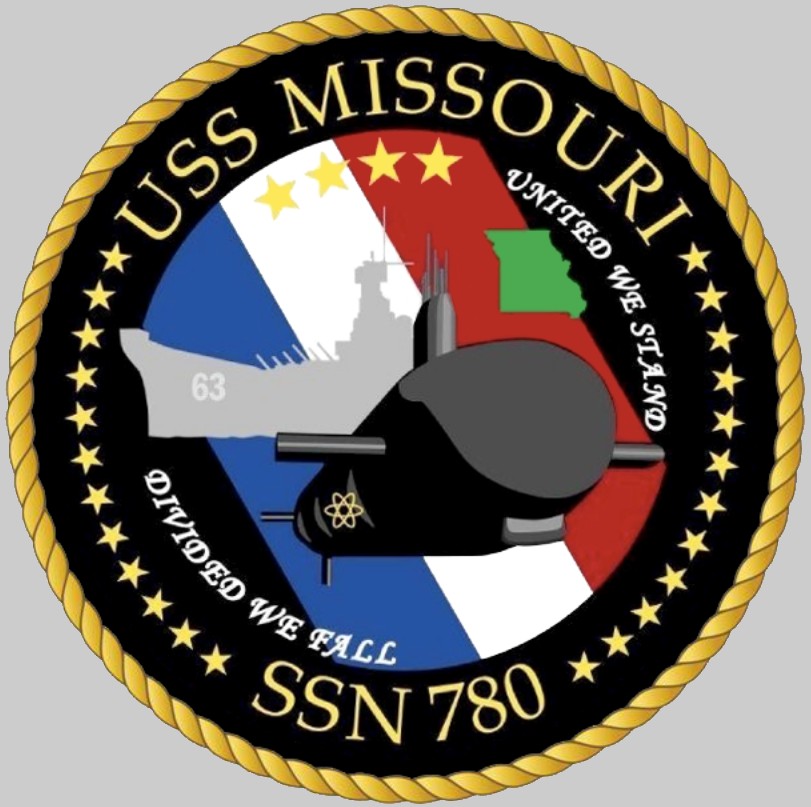 ssn-780 uss missouri insignia crest patch badge virginia class attack submarine us navy 02x