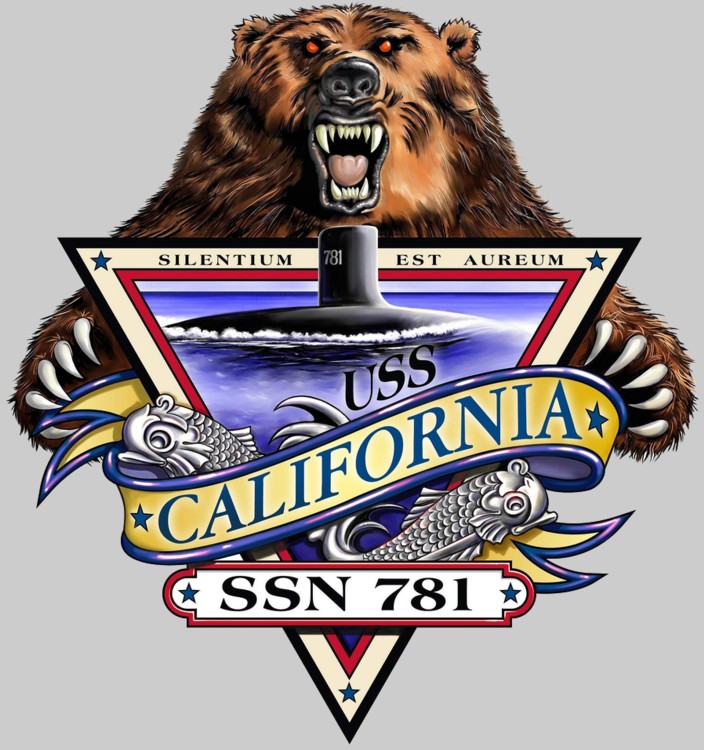 ssn-781 uss california insignia crest patch badge virginia class attack submarine us navy 02c