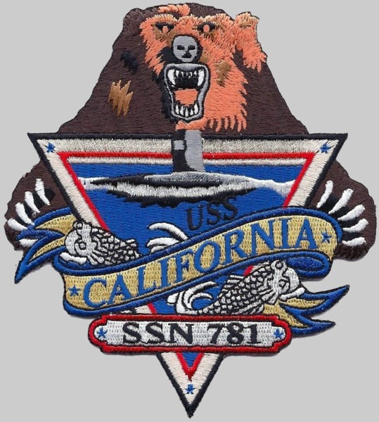 ssn-781 uss california insignia crest patch badge virginia class attack submarine us navy 02p