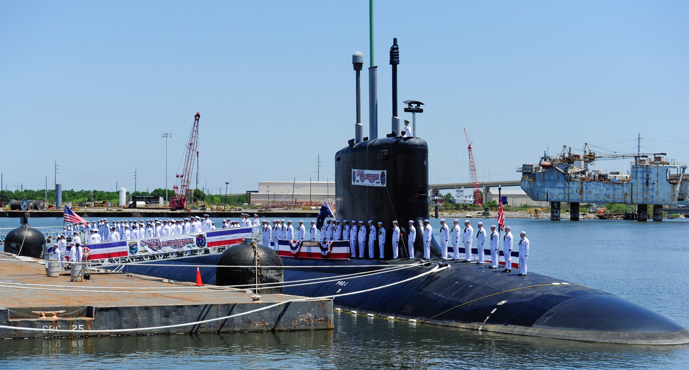 ssn-782 uss mississippi virginia class attack submarine us navy 12 commissioning pascagoula