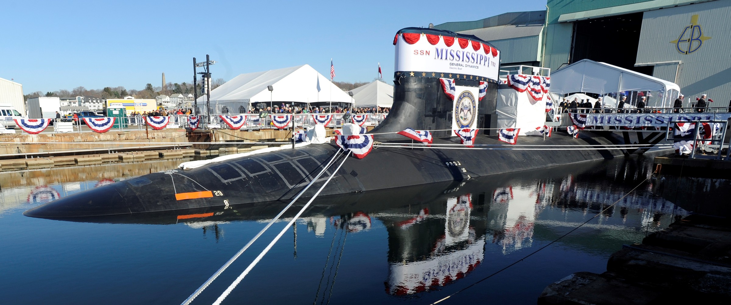 ssn-782 uss mississippi virginia class attack submarine us navy christening ceremony groton 30