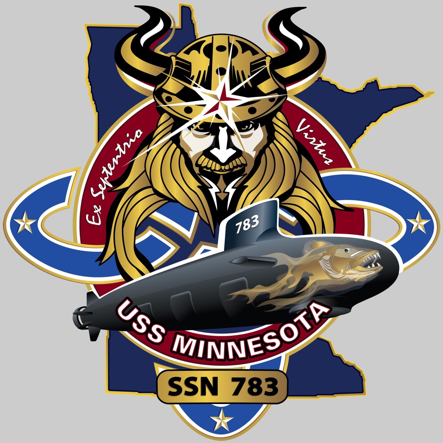 ssn-783 uss minnesota insignia crest patch badge virginia class attack submarine us navy 02x
