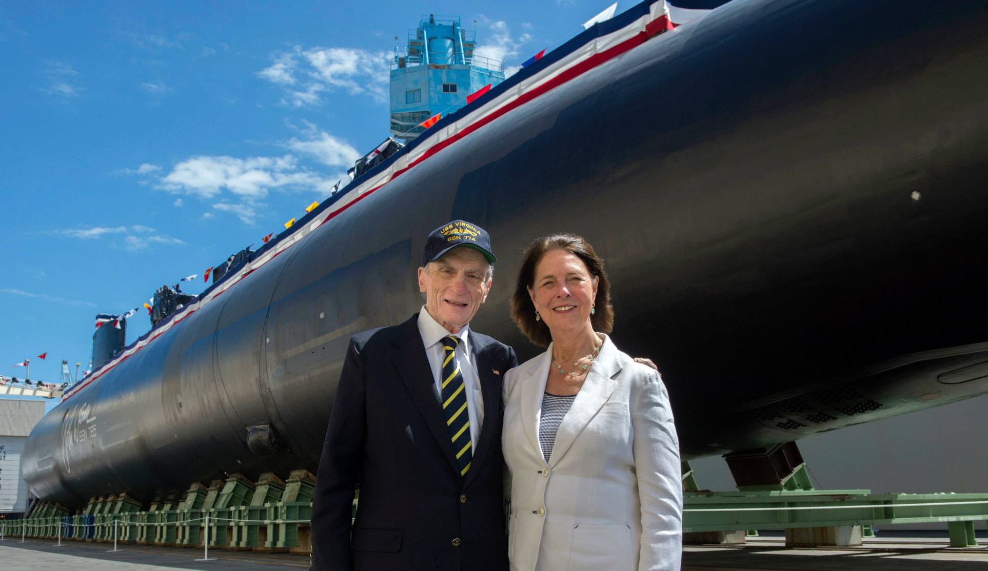 ssn-785 uss john warner virginia class attack submarine us navy 07 jeanne christening