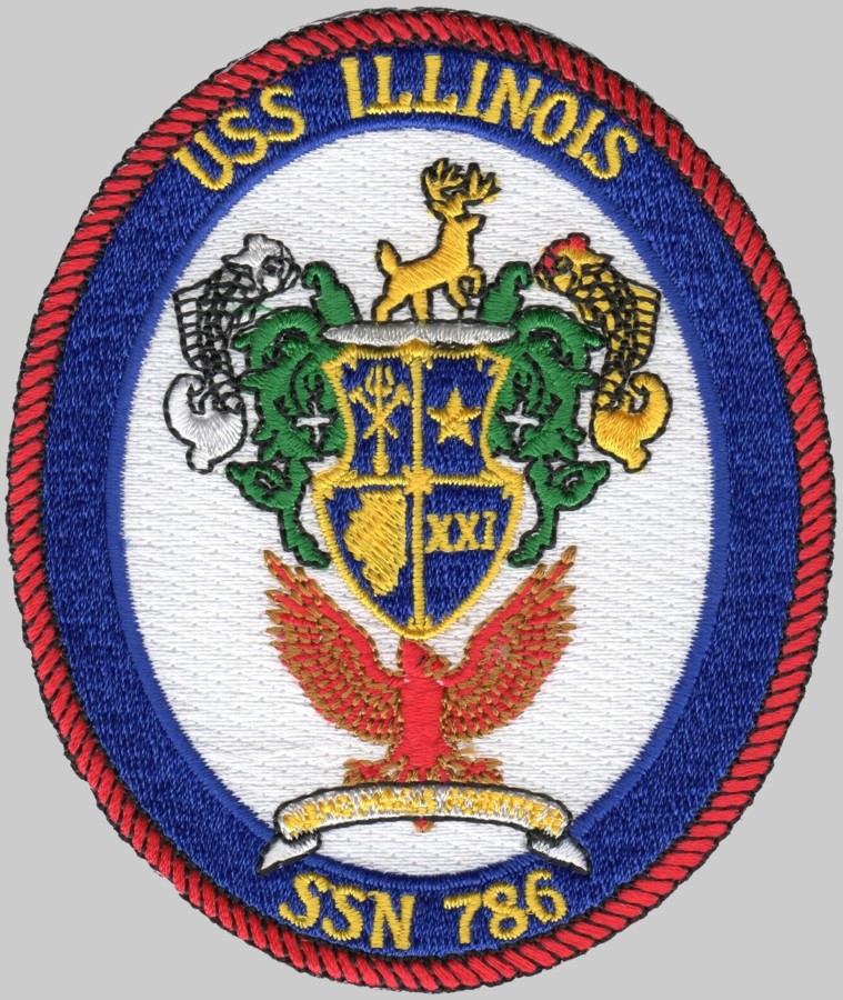 ssn-786 uss illinois insignia crest patch badge virginia class attack submarine us navy 03p