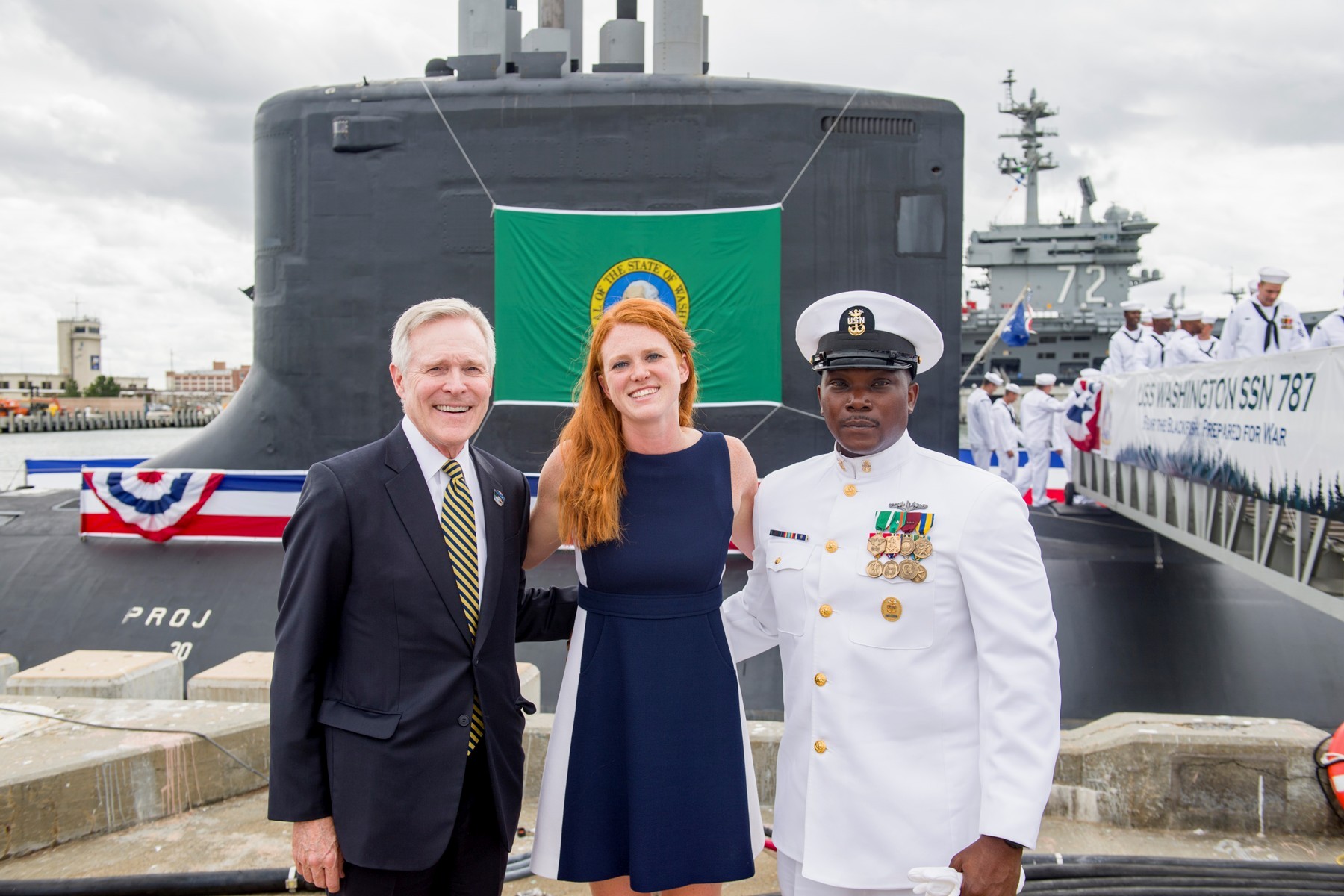 ssn-787 uss washington virginia class attack submarine us navy commissioning ceremony norfolk 03 elisabeth mabus sponsor