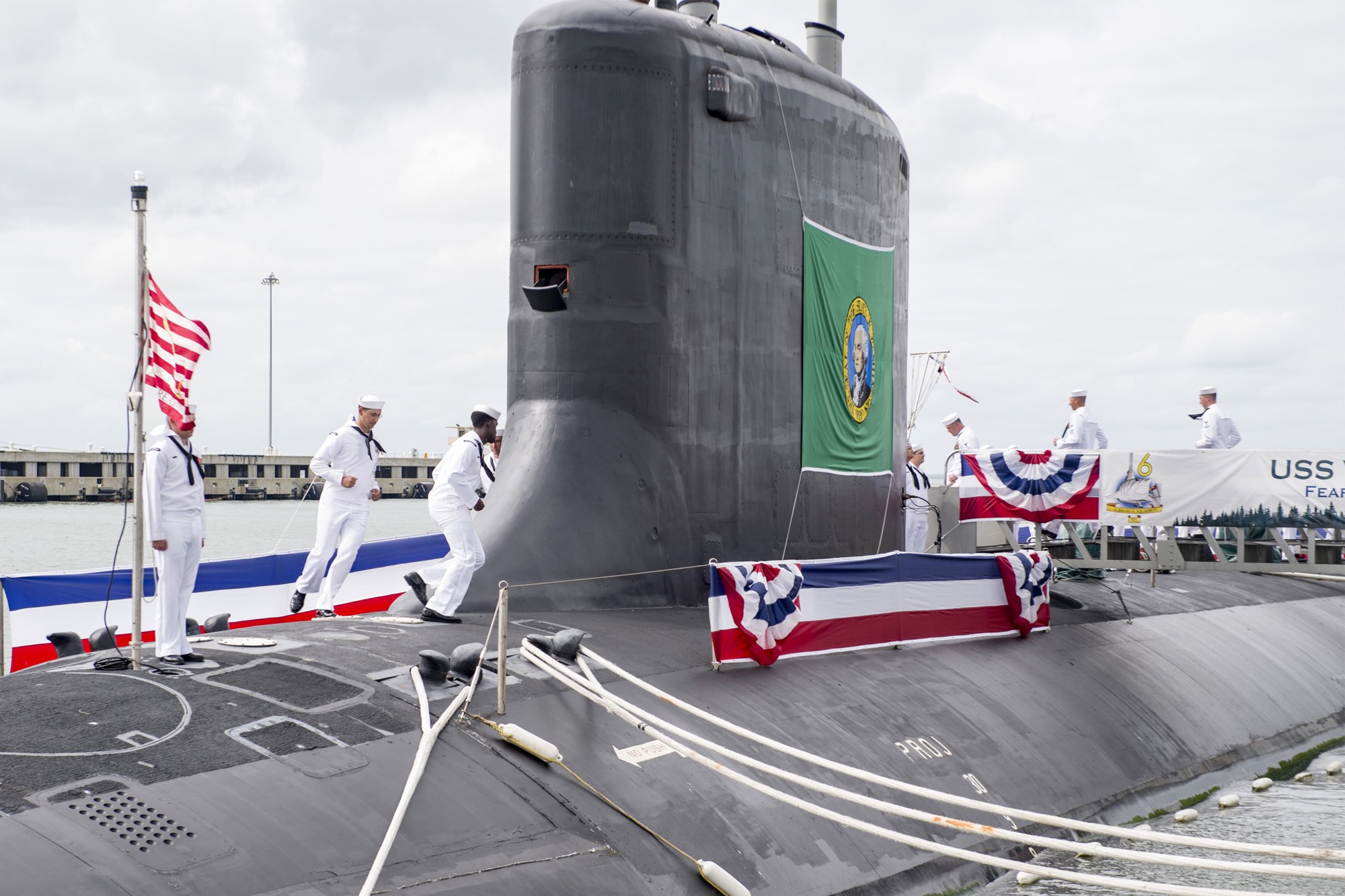 ssn-787 uss washington virginia class attack submarine us navy commissioning ceremony norfolk 22