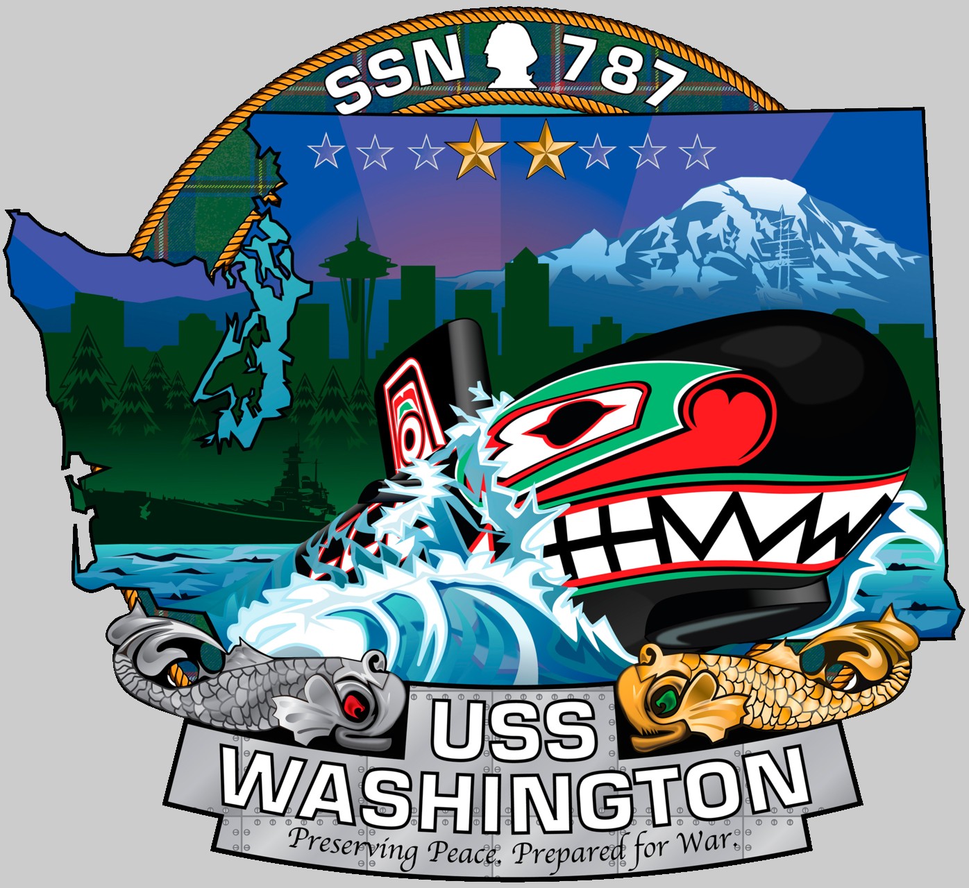 ssn-787 uss washington insignia crest patch badge virginia class attack submarine us navy 02x