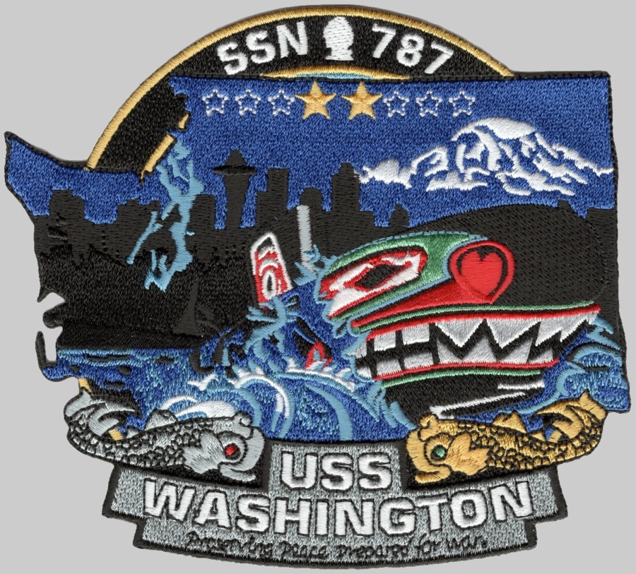 ssn-787 uss washington insignia crest patch badge virginia class attack submarine us navy 02p